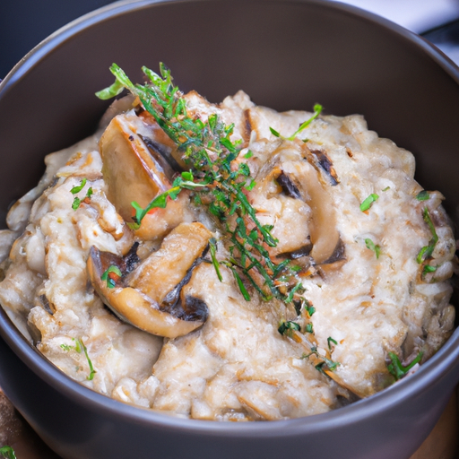 Risotto crémeux aux champignons sauvages