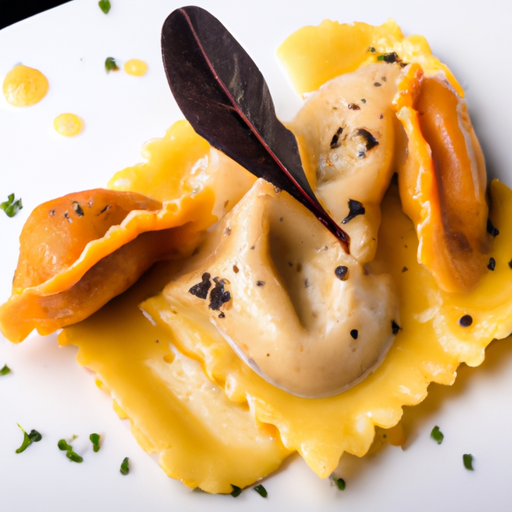 Raviolis croustillants au porc et à la truffe