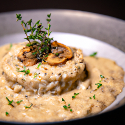 Risotto crémeux aux champignons sauvages