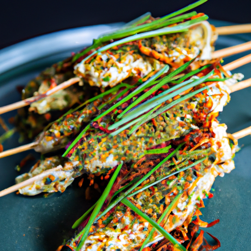 Brochettes de poulet croustillant à la noix de coco