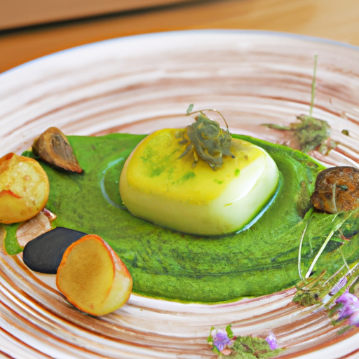 Fondant de patate douce au pesto de roquette