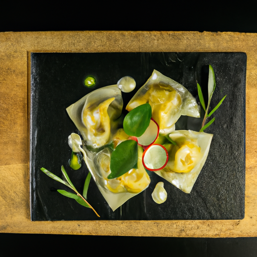 Ravioles croustillantes aux champignons sauvages