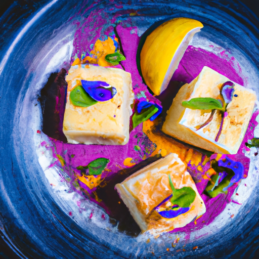 Carrés fondants au citron et à la lavande