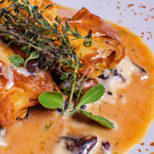 Cannellonis croustillants au ragout de lapin et sauce au thym