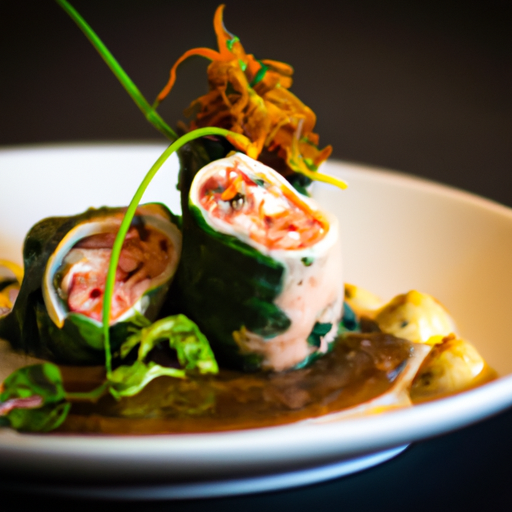 Roulés de saumon farcis aux épinards