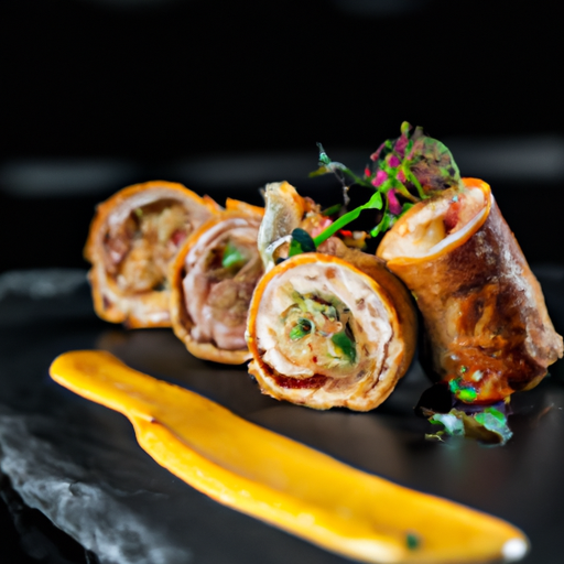 Rouleaux croustillants de porc caramélisé au sésame