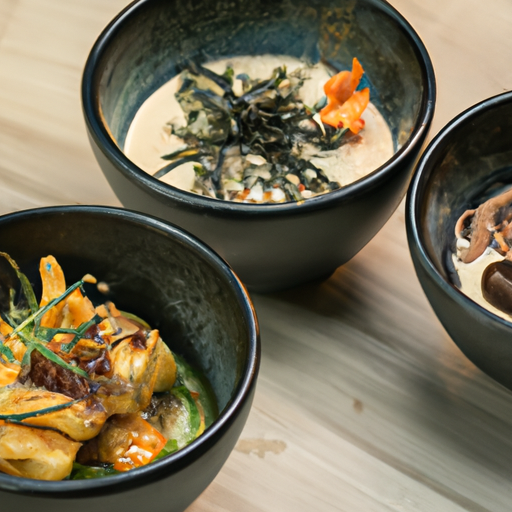 Soupe aux algues et tofu frit