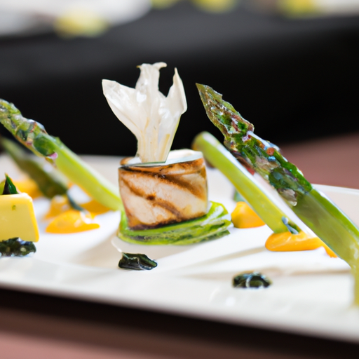 Roulés de saumon aux asperges et crème d'estragon