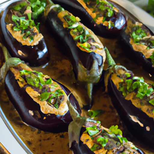 Aubergines farcies au zaatar et labneh
