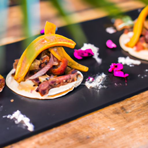 Tacos fusion au canard laqué et ananas grillé