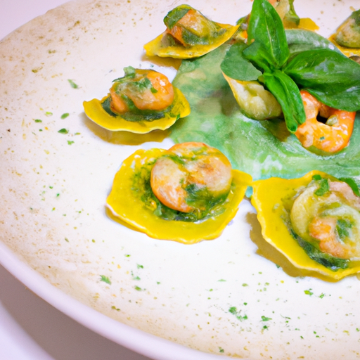 Raviolis croustillants à la crevette et à la menthe
