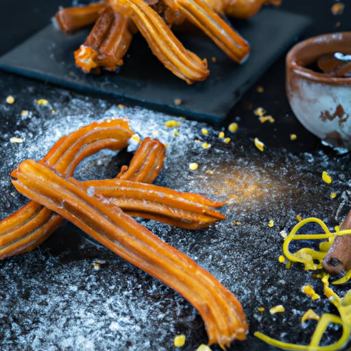 Churros au chocolat et à la pistache