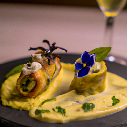 Roulés de saumon au fromage bleu et noix