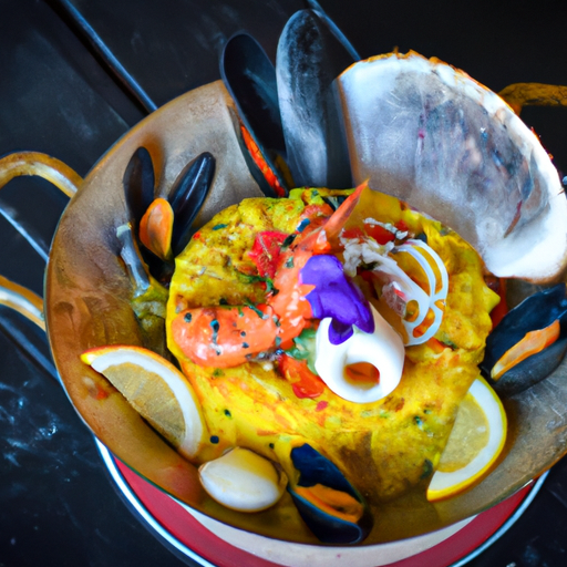 Biryani de fruits de mer épicé