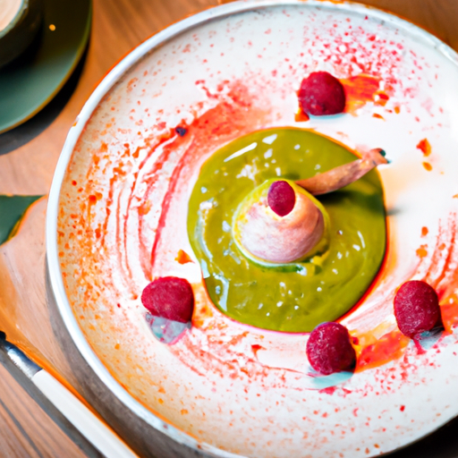 Crème brûlée au thé matcha et aux framboises