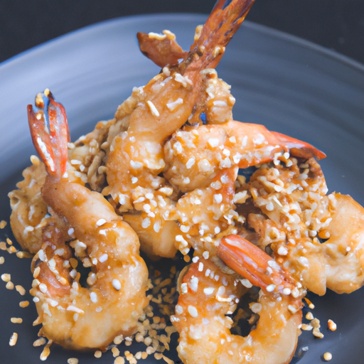 Crevettes croustillantes au sésame et sauce aigre-douce