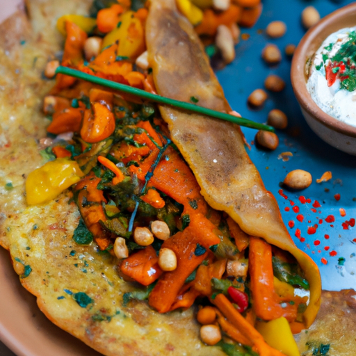 Galette indienne de lentilles corail et légumes