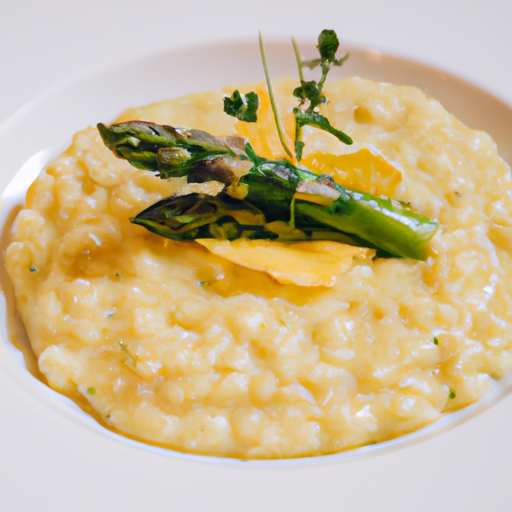 Risotto crémeux aux asperges sauvages