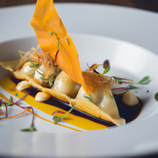 Raviolis croustillants au confit de canard et sauce au miel