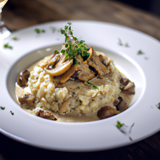 Risotto crémeux aux champignons des bois