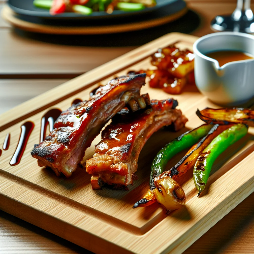 Ribs caramelisées au miel et épices