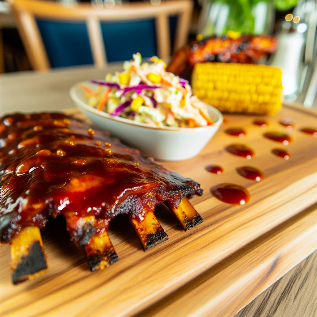 Ribs de porc caramélisées au miel et épices