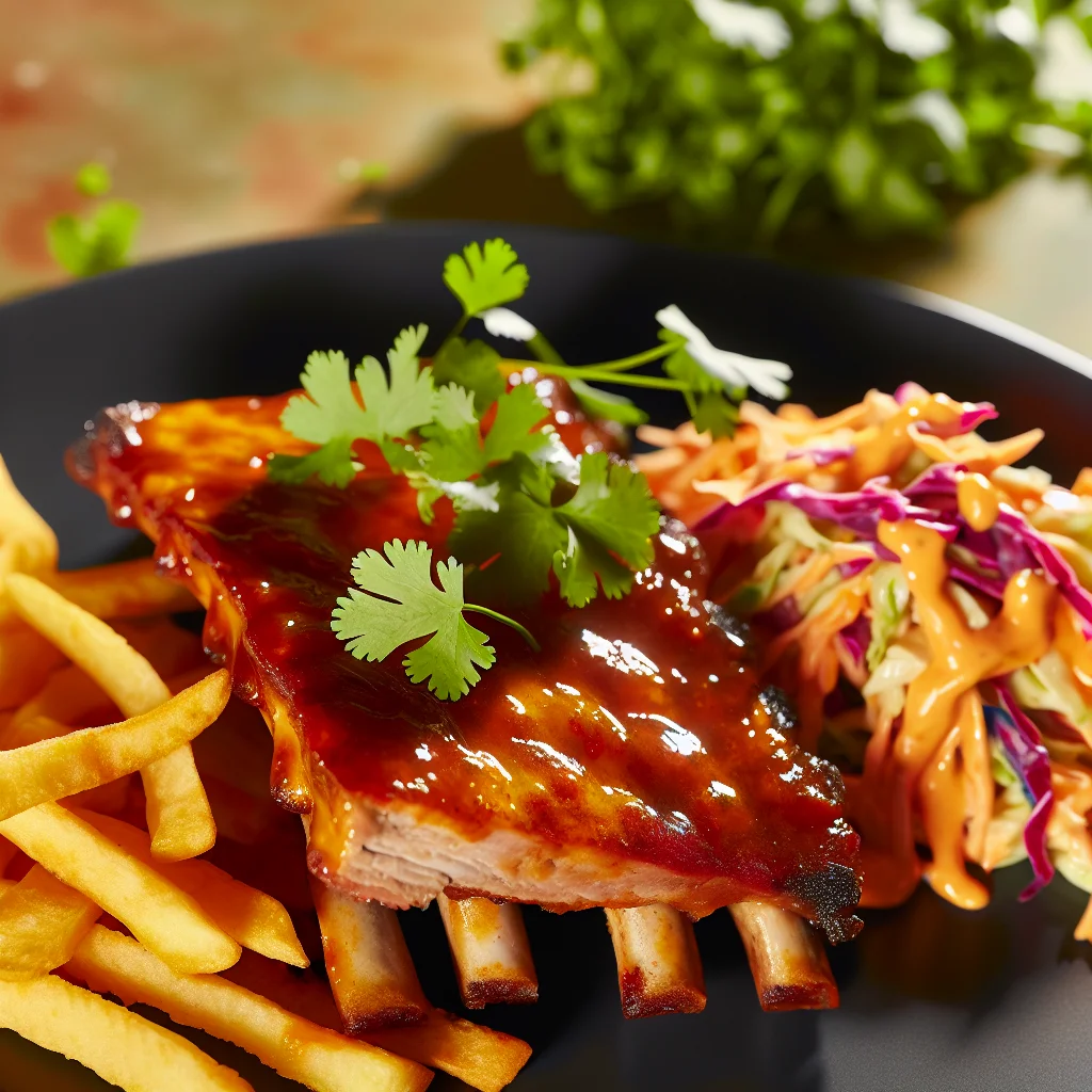 Ribs de porc laquées au miel et épices fumées