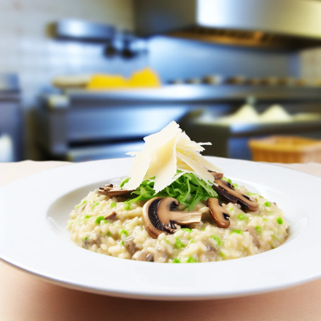 Risotto aux champignons et au parmesan
