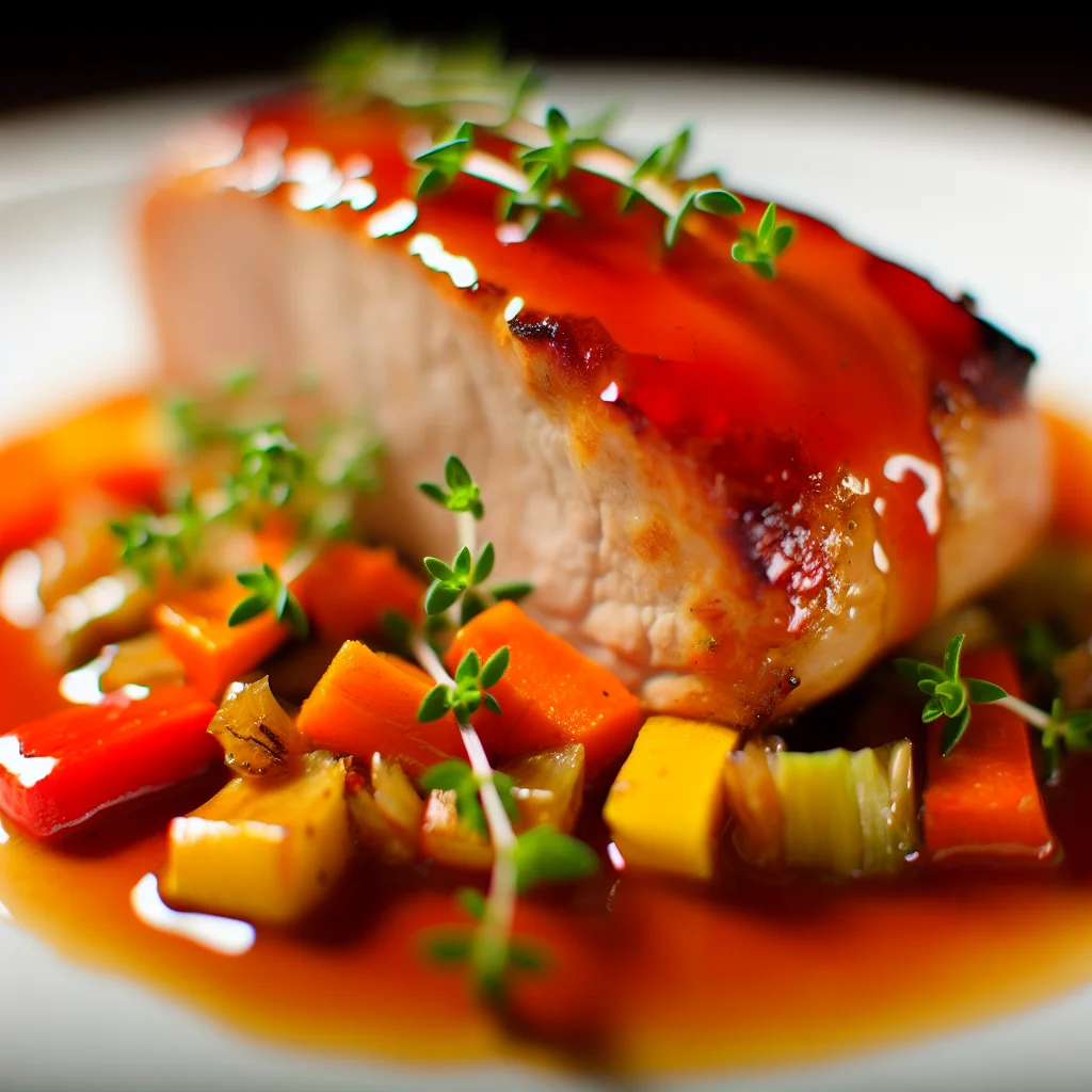 Rôti de Porc à la Marmelade d'Orange et au Thym