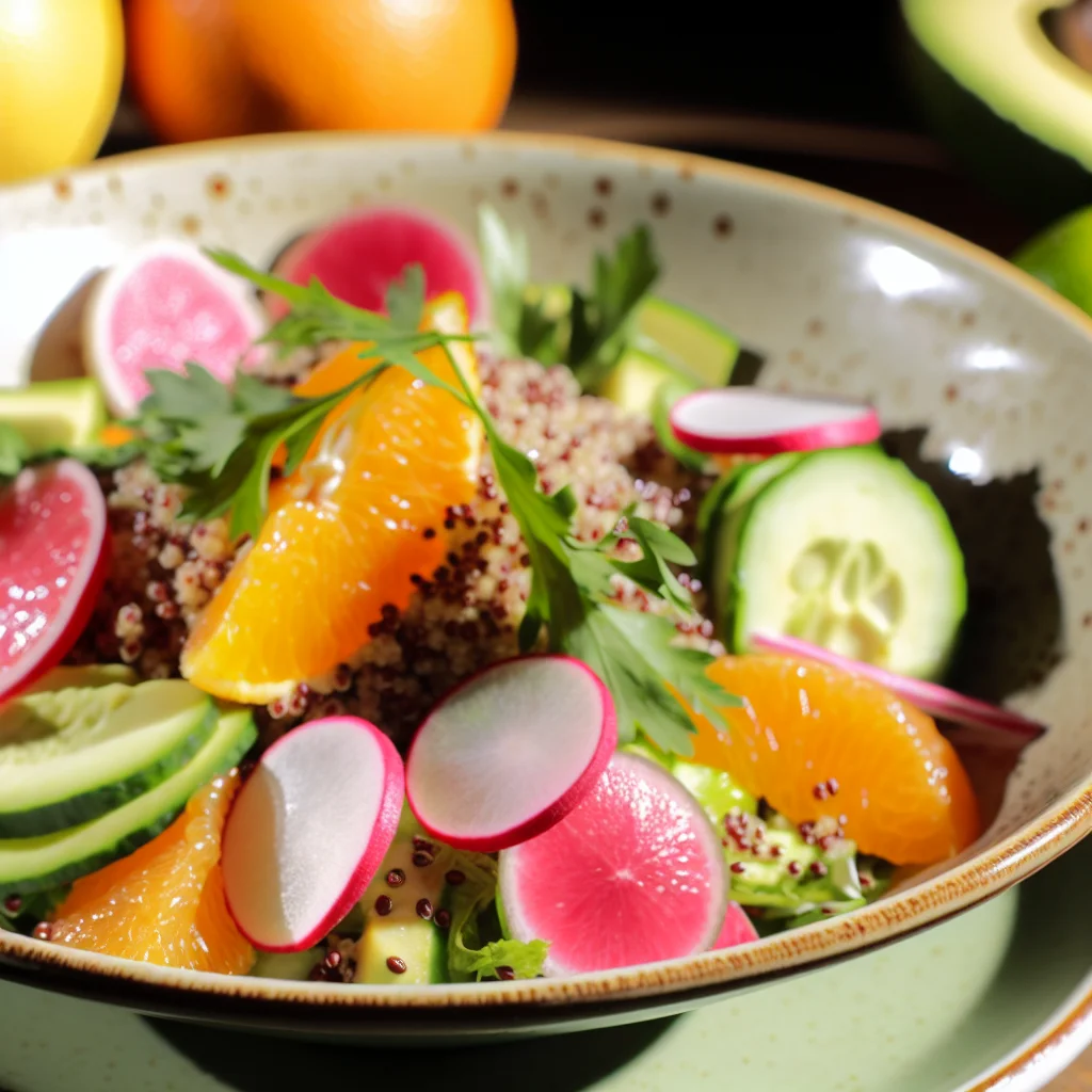 Salade Arc-en-Ciel au Quinoa et aux Agrumes