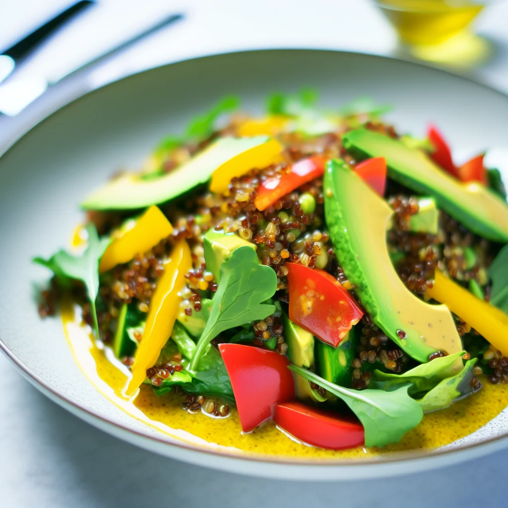 Salade Arc-en-Ciel aux Quinoa et Avocat