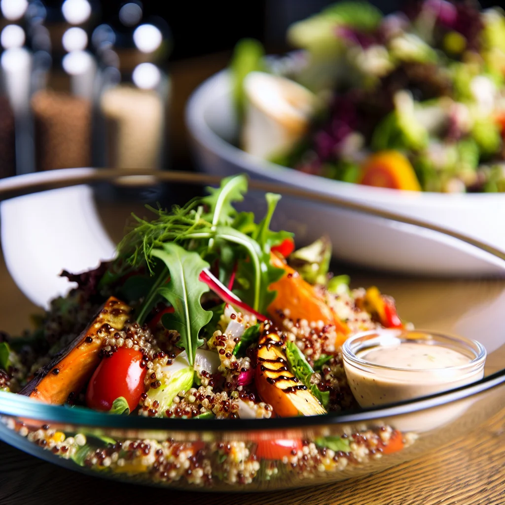 Salade Arc-en-ciel de Quinoa et Légumes Grillés