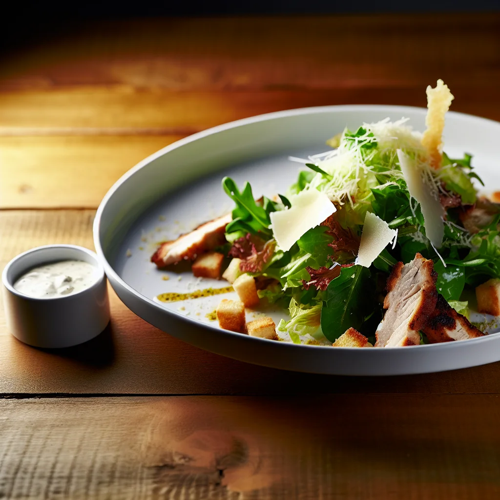 Salade César allégée et croquante