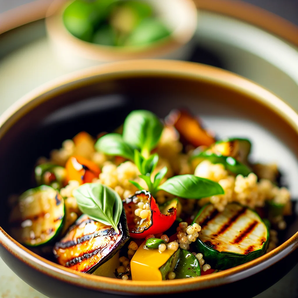 Salade Colorée de Quinoa aux Légumes Grillés