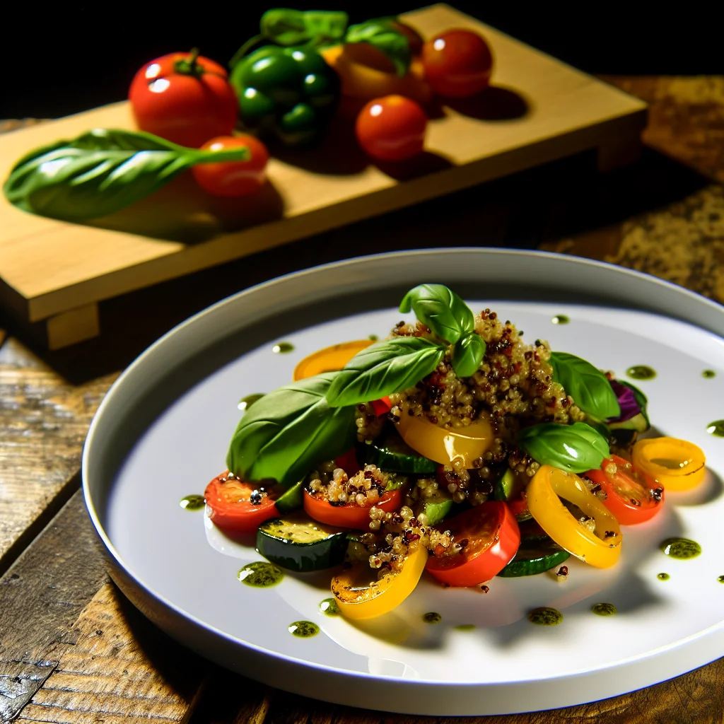 Salade croquante aux légumes grillés et quinoa