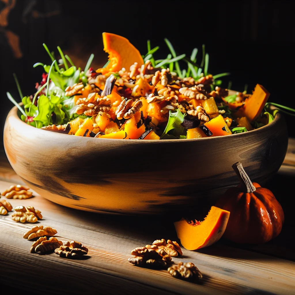 Salade Croustillante d'Automne aux Potirons Rôtis