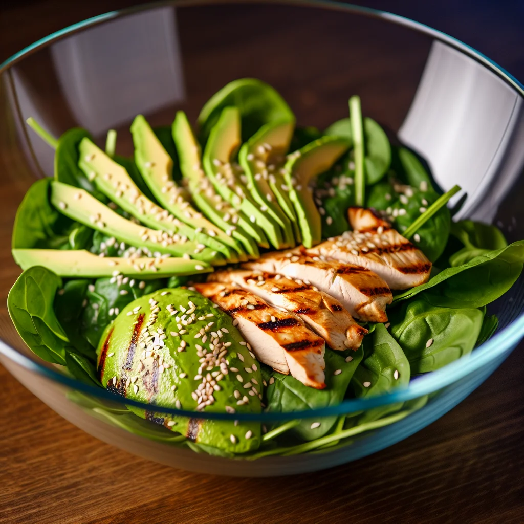 Salade d'épinards ensoleillée