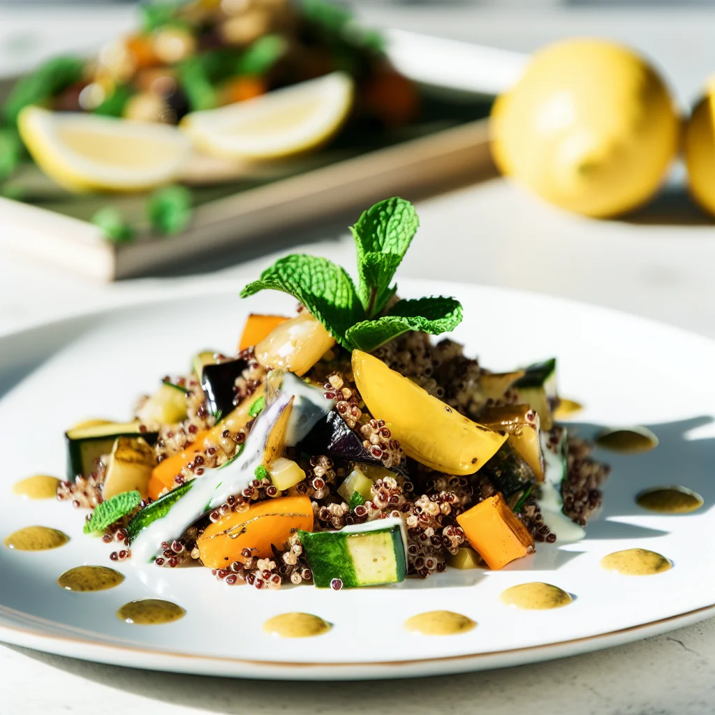 Salade de Quinoa Colorée aux Légumes Grillés