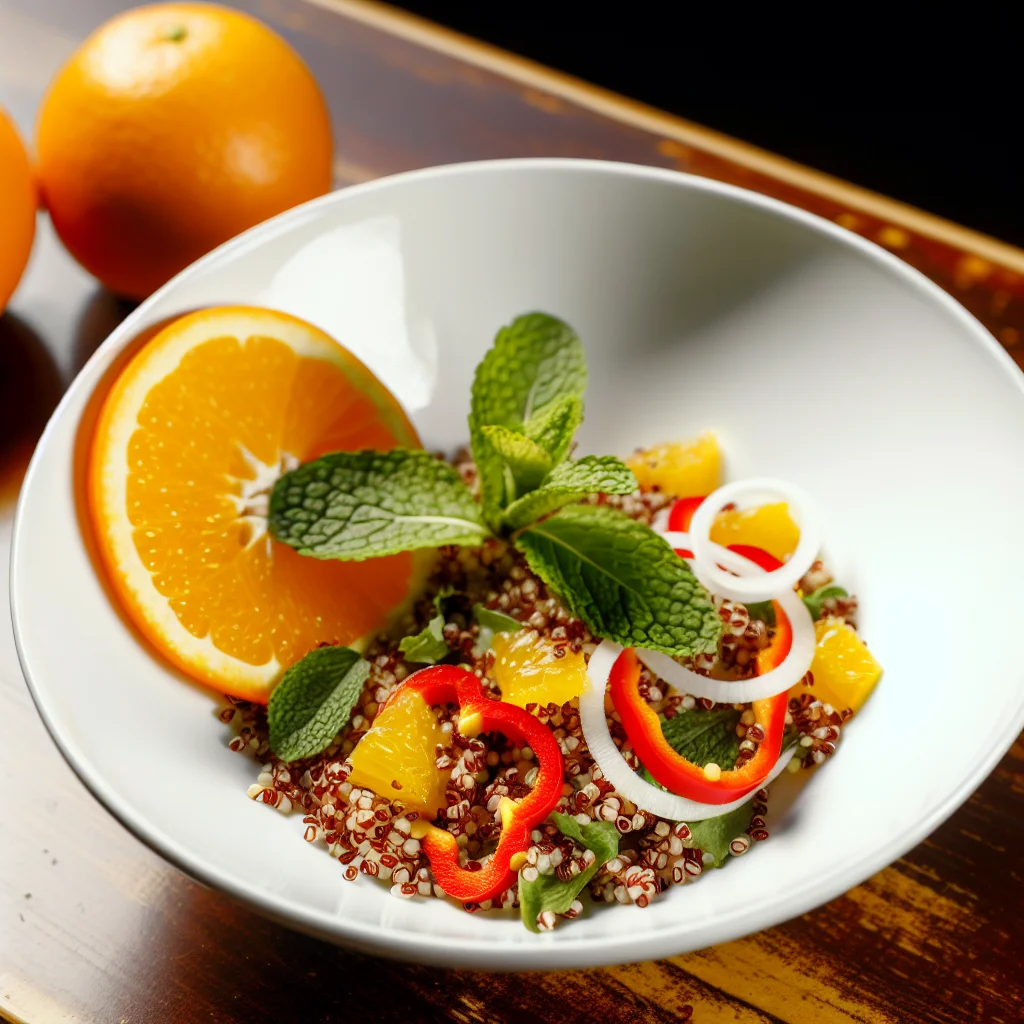 Salade de quinoa énergisante aux agrumes