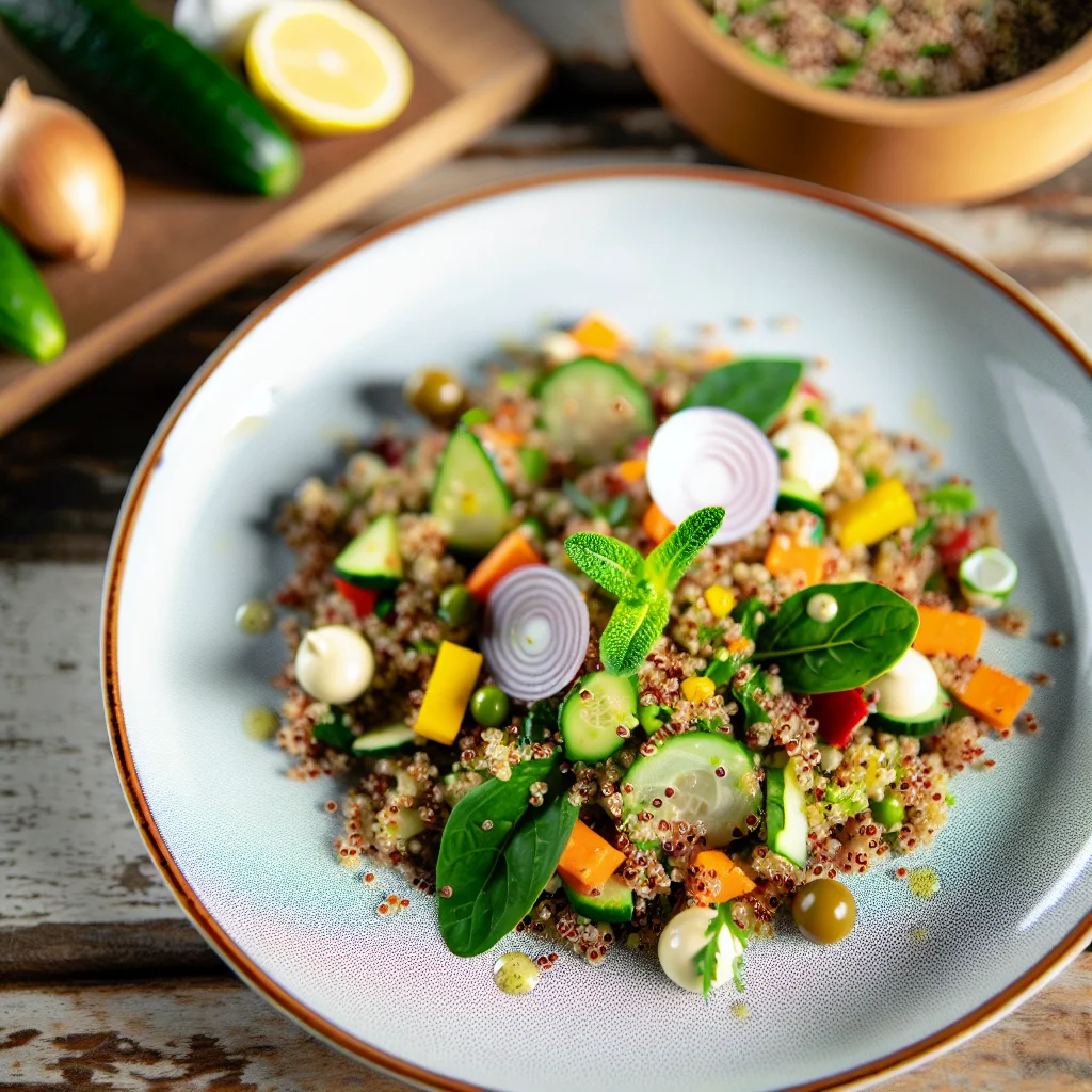 Salade de Quinoa Méditerranéenne aux Légumes Croquants