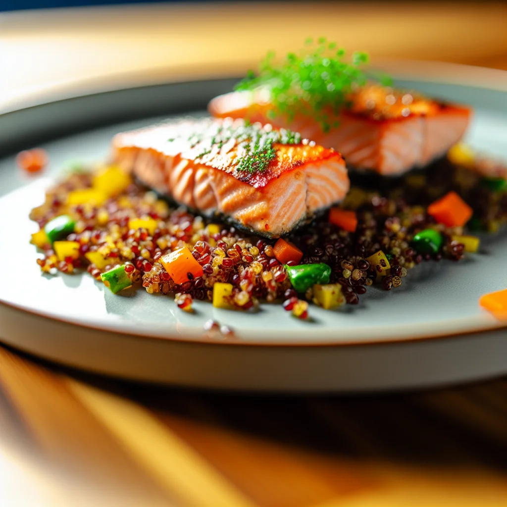 Saumon aux Herbes et Quinoa Méditerranéen