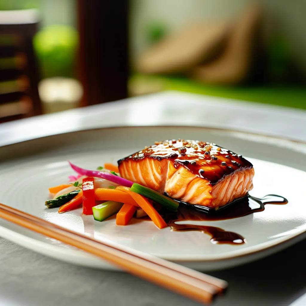 Saumon Teriyaki express avec légumes croquants