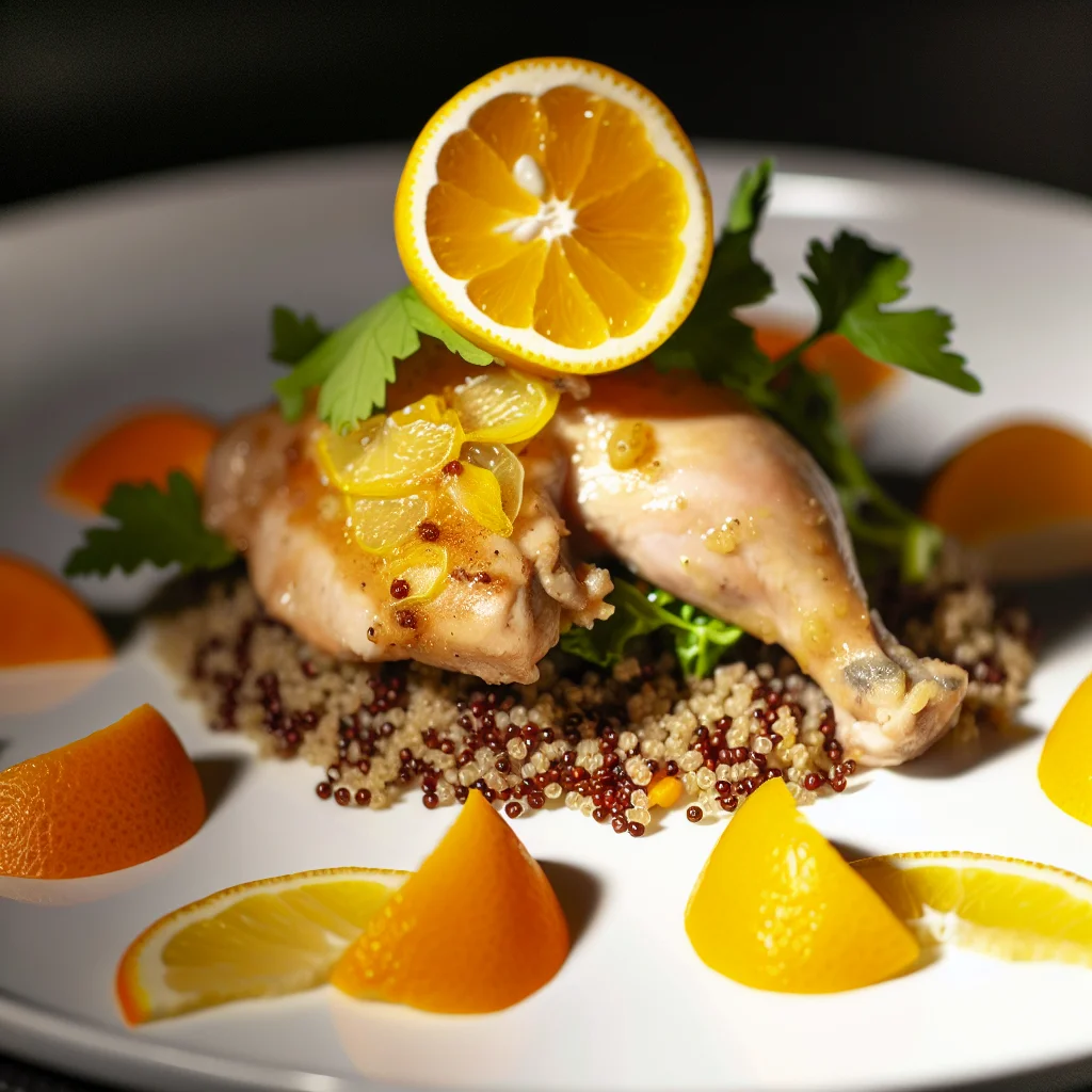 Sauté de poulet aux agrumes et quinoa