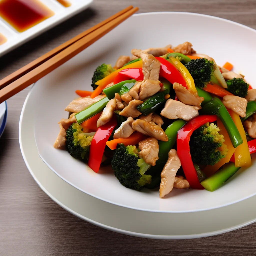 Sauté de Poulet Szechuan aux Légumes Croquants