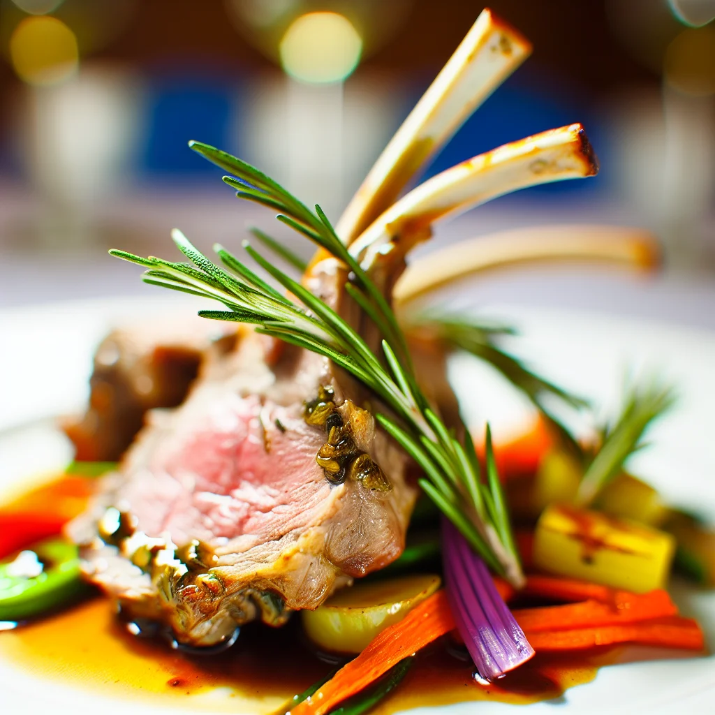 Selle d'Agneau aux Herbes et Vin Rouge