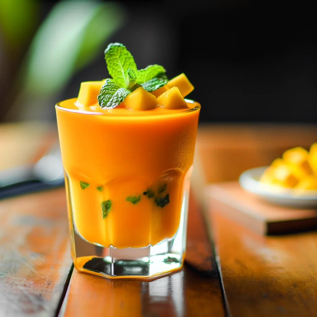 Smoothie Énergétique à la Mangue et Spiruline