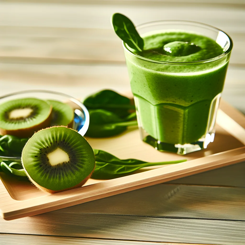Smoothie Énergétique Kiwi-Banane-Épinards