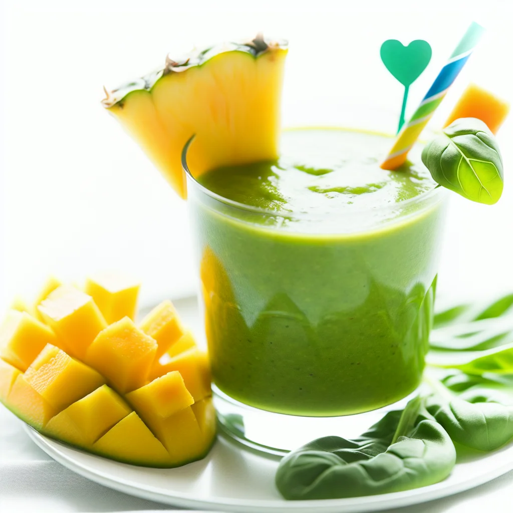 Smoothie Énergie Tropicale au Spiruline