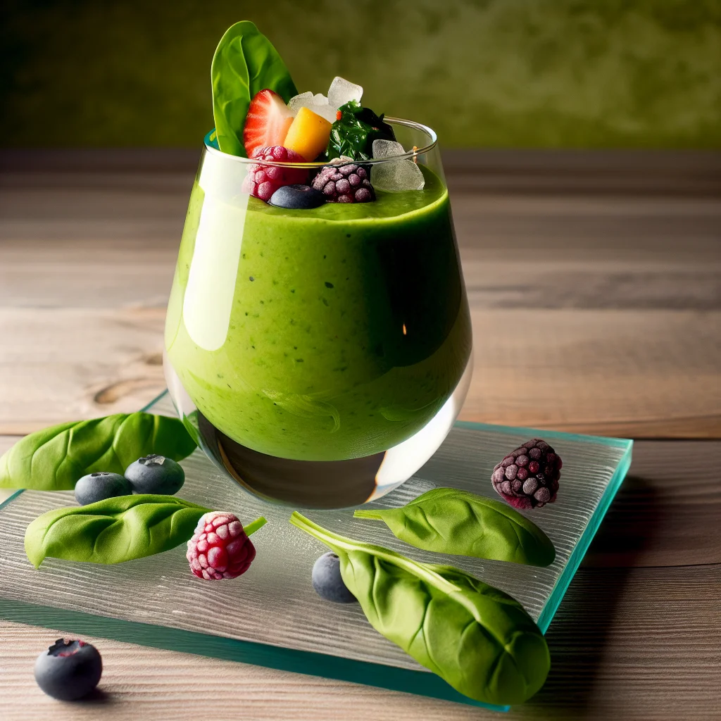 Smoothie Énergisant aux Baies et Épinards