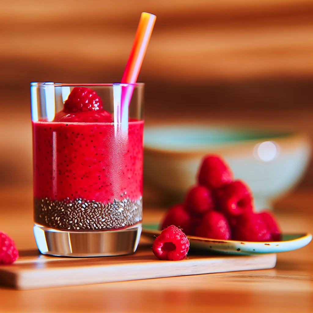 Smoothie Énergisant aux Fruits Rouges et Chia
